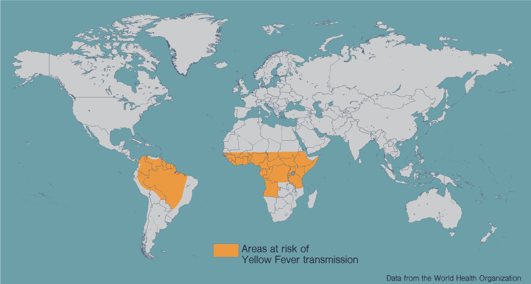 fit for travel yellow fever map