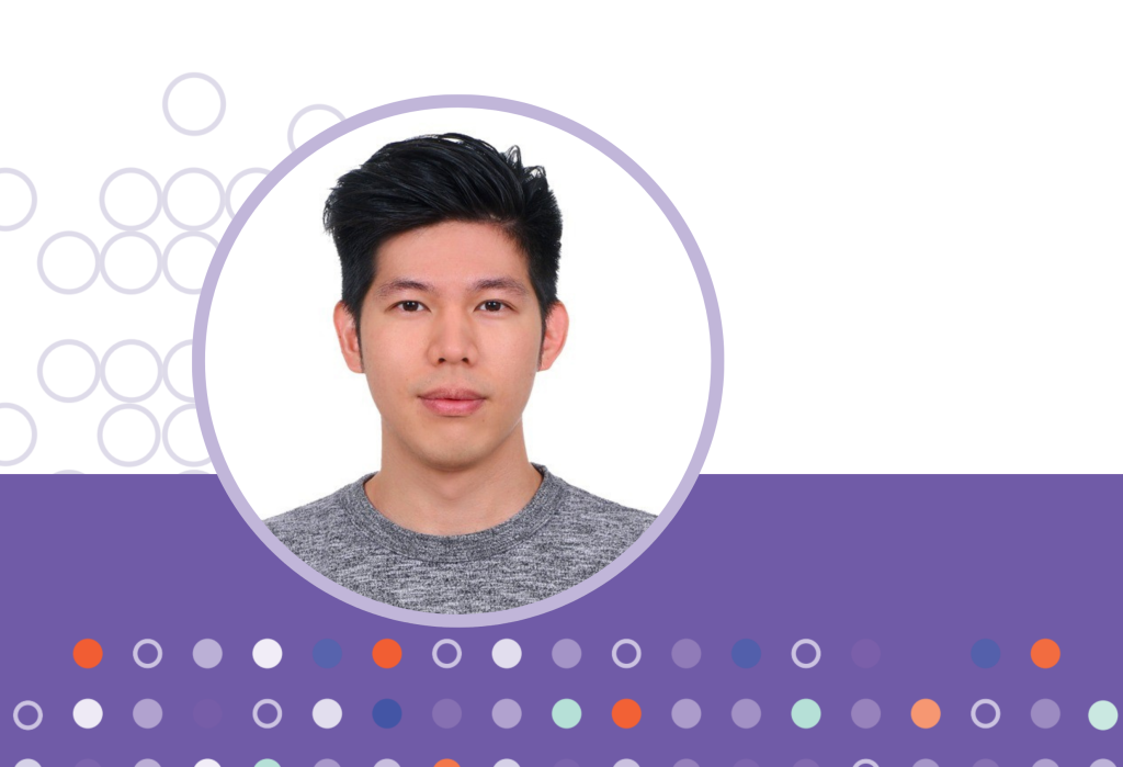 Graphic with portrait photo of Yi-Tsang Li